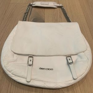Jimmy Choo white leather bag